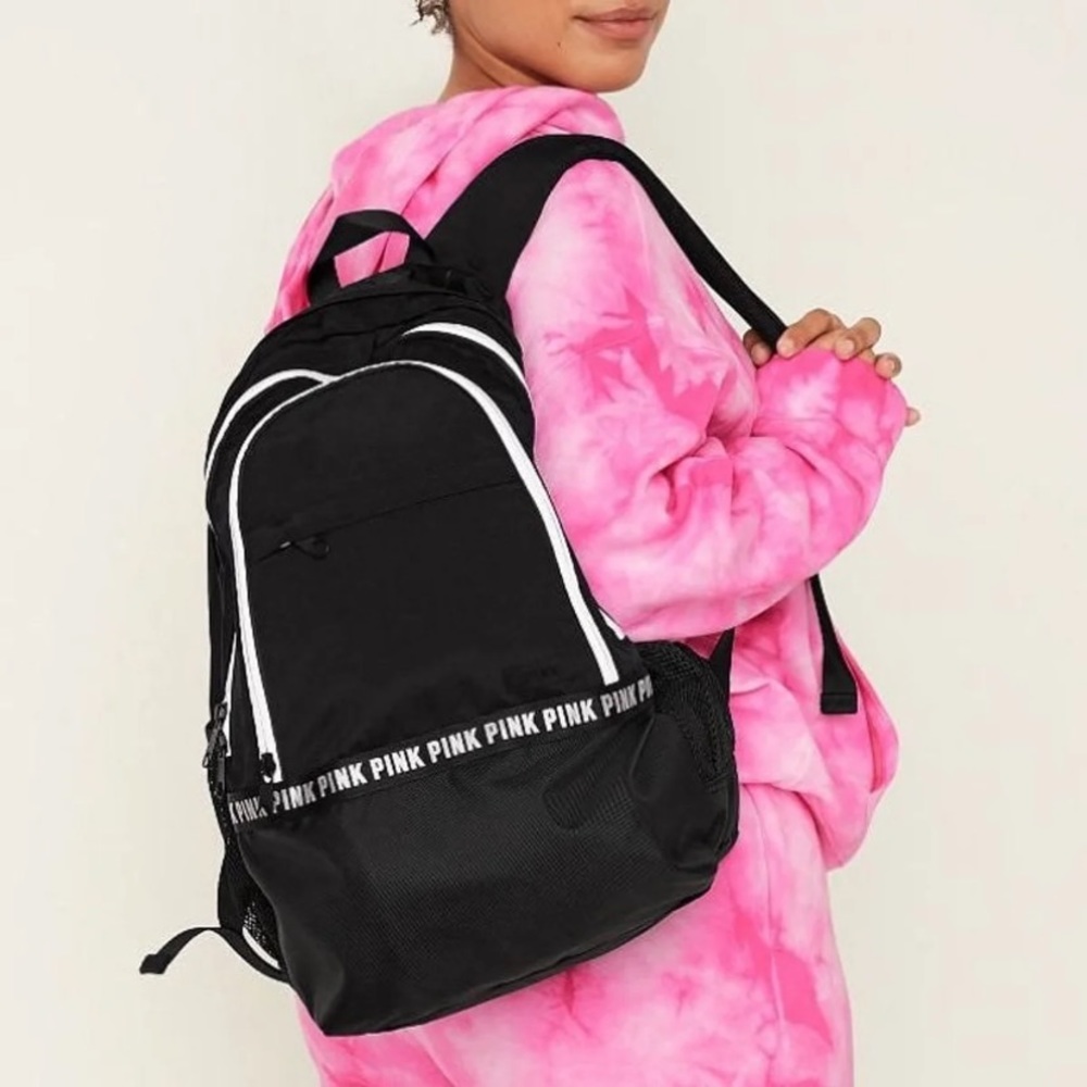 VS PINK collegiate backpack book bag BLACK